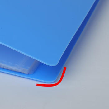 天章 （TANGO）A4/60页资料册/插袋文件册/活页文件夹/文件收纳袋/学习资料收纳袋/办公用品 蓝色 0186 商品图2