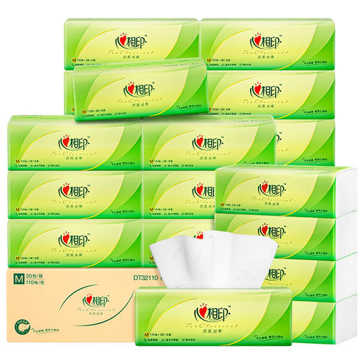 心相印茶语丝享20包110抽三层塑装纸面巾（M码）DT32110（箱装） 商品图0