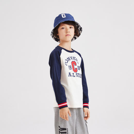 CONVERSE 匡威 秋 大童小童 长袖T恤 CNVB-AG-F126 商品图4
