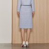 EITIE爱特爱气质高级感小香风蓝色开叉高腰显瘦半身裙秋季新款C06208 商品缩略图4