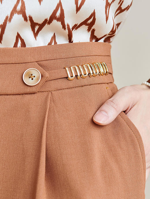 剩M 米思阳2026秋季新款百搭职业感直筒裤显高垂感显瘦纯色西装裤2195 商品图4