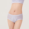 都市丽人薄透丝滑蕾丝+泳布平角女士内裤纯色内裤新年本命年红品YP32S1 商品缩略图0