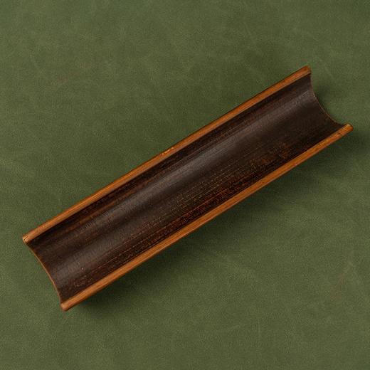 清 竹雕百宝嵌花鸟纹臂搁 商品图3