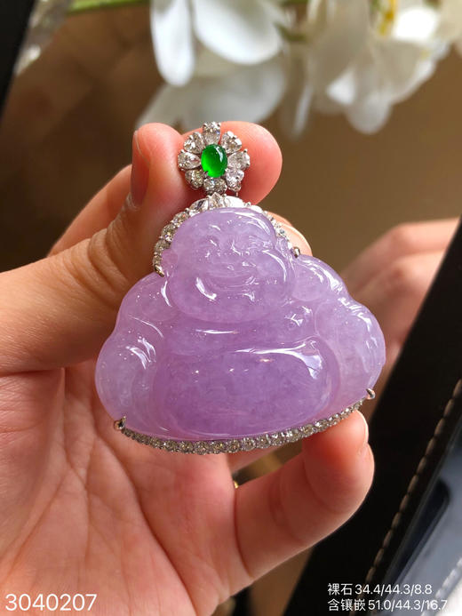 高冰粉紫佛公吊坠【3040207】具体价格微信咨询 商品图3