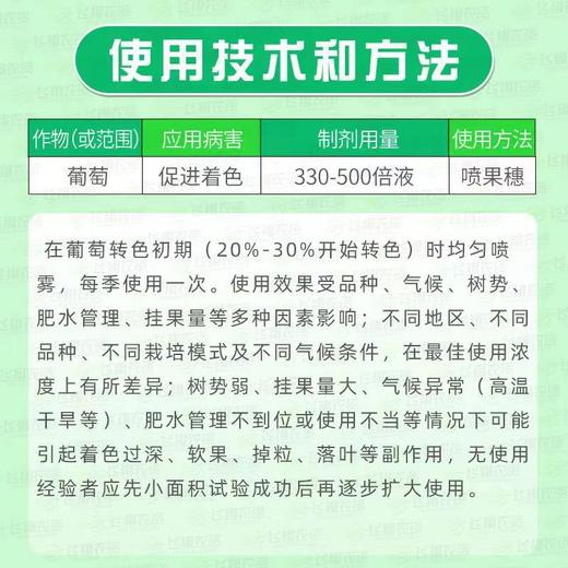 诱抗素10%可溶液剂葡萄上色抗逆 商品图1