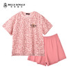 新款睡衣夏季女士短袖粉色短裤纯棉薄款时尚潮酷印花家居服两件套JJT9924 商品缩略图0