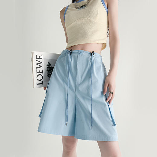 【多色可选！好裤不挑人】纯棉水洗短裤女，夏季新款，宽松直筒工装裤，休闲运动五分中裤。舒适透气，吸汗排湿，防蚊虫叮咬。时尚百搭，展现辣妹风范。 商品图10