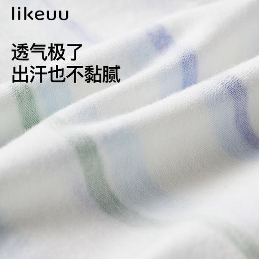 (分)likeuu儿童内裤纯色棉柔男女孩三角透气短裤3条装 商品图2