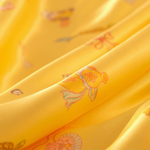 【皇锦】真丝印花婴童蚕丝小被抓周被枕头礼盒套装-福慧宝贝HJ11743 商品图4