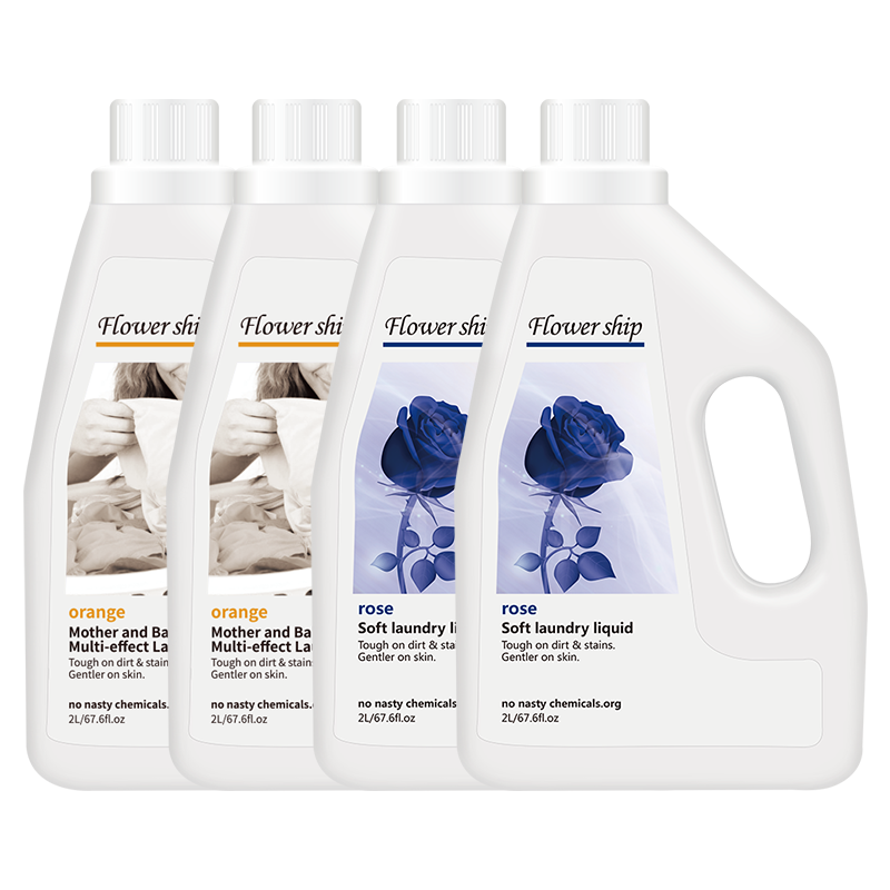 花卉诗 多效洗衣液组合 （母婴甜橙2L*2+蓝色妖姬2L*2）