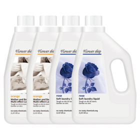 花卉诗 多效洗衣液组合 （母婴甜橙2L*2+蓝色妖姬2L*2）