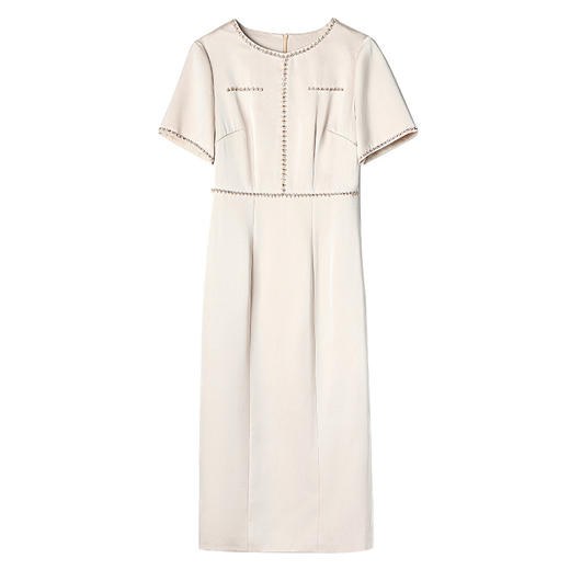 新款婚宴礼服妈妈装连衣裙，婚宴敬酒服重工钉珠收腰显瘦裙YMR-8709 商品图4