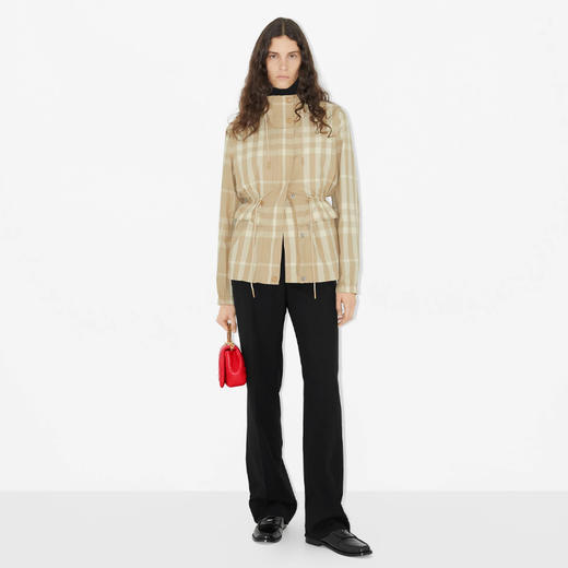 BURBERRY 巴宝莉 女士格纹尼龙高领夹克外套 格子 8067823 A7464 商品图1