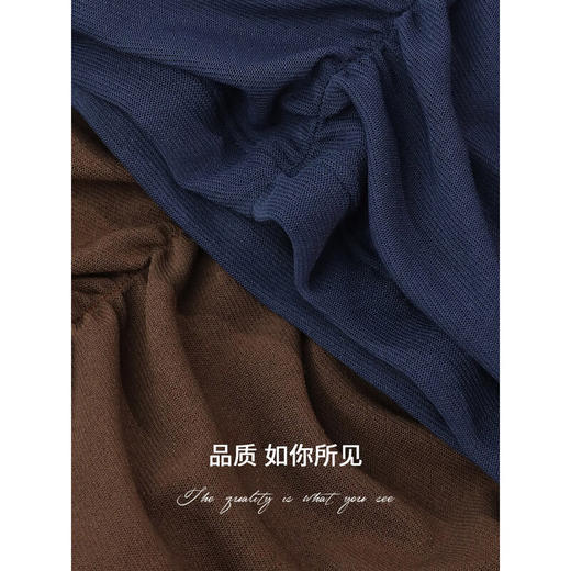 COCOBELLA设计感拧花抽褶网纱长袖T恤透视打底衫TS126 商品图4