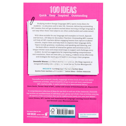 【中商原版】100 Ideas for Secondary Teachers: Outstanding MFL Lessons 中学教师的100个想法：优秀的MFL课程 英文原版 商品图1