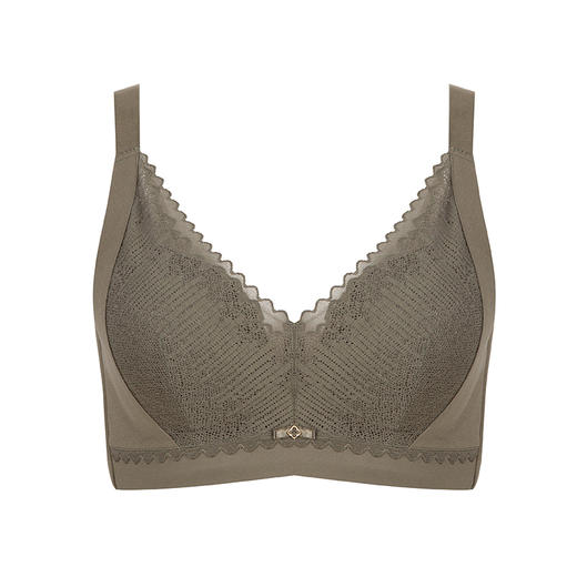 都市丽人完美包容C杯适穿蕾丝无金属内衣薄款3/4杯常规文胸软钢圈四排扣新年本命年红品YB3AA8 商品图9