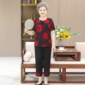 奶奶装老人衣服太太中老年人，女装妈妈宽松两件套TYWF-A687DEK02