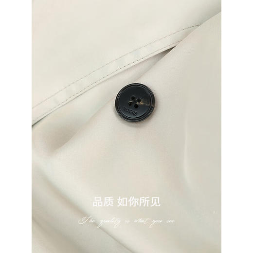 COCOBELLA质感缎面气质长风衣不规则下摆通勤外套WN507 商品图4
