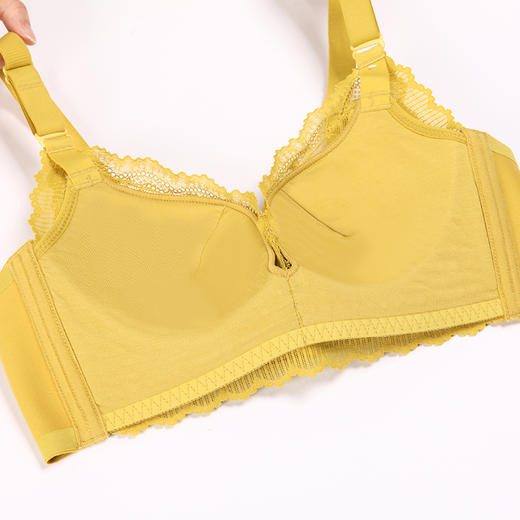 都市丽人聚拢升杯B杯适穿舒适更聚拢蕾丝无金属内衣中厚款3/4杯常规文胸树脂胶圈三排扣YB3AA7 商品图4