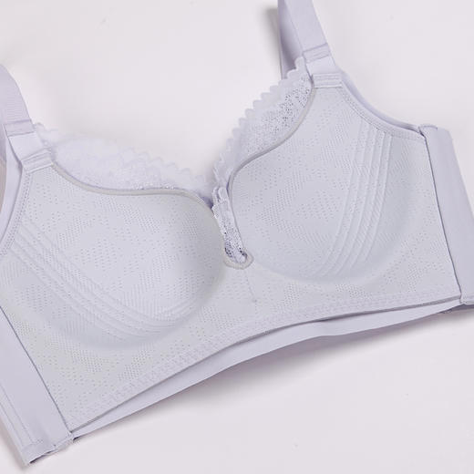 都市丽人完美包容C杯适穿蕾丝无金属内衣薄款3/4杯常规文胸软钢圈四排扣新年本命年红品YB3AA8 商品图5