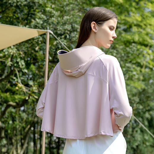 「八色可选！冷感披风防晒衣」瑞雅披肩防晒衣女款夏黑胶大帽檐遮阳外套冰丝防晒服上衣 商品图2