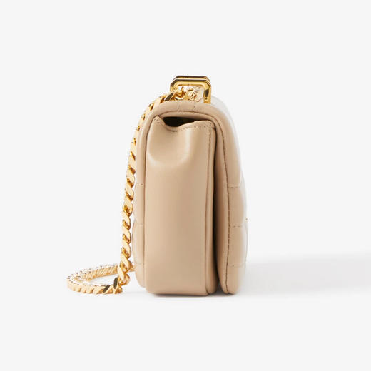 BURBERRY 巴宝莉 女士绗缝皮革TB专属标识迷你 Lola 萝纳包 杏色 8063015 B4741 商品图1