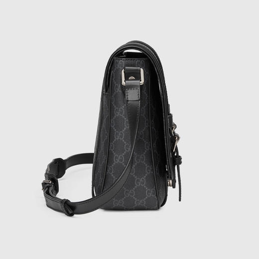 【一】GUCCI 古驰 男士 GG Supreme帆布单肩邮差包 黑色 658542 KGDHN 1000 商品图1