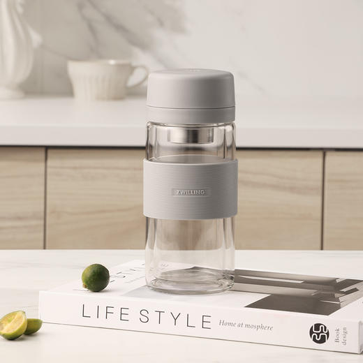 1026353 双层玻璃茶滤杯灰色 商品图5