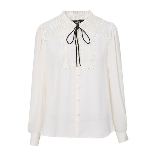 EITIE爱特秋季新款娃娃领百搭长袖纯色小上衣7113803 商品图5