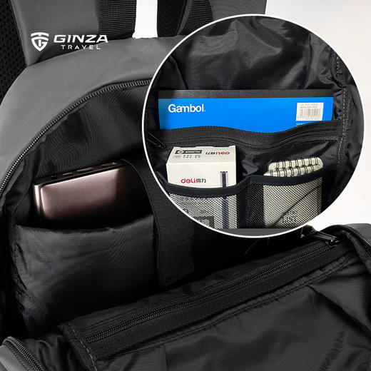 银座新款防泼水透气休闲商务双肩包/书包-B20086 商品图4