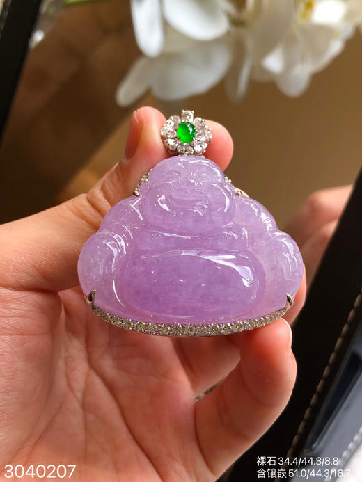 高冰粉紫佛公吊坠【3040207】具体价格微信咨询 商品图1