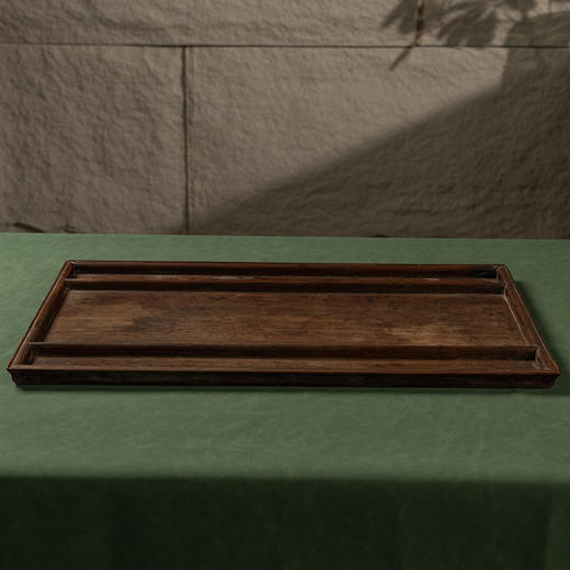 清 红木三屉文房盘 商品图0