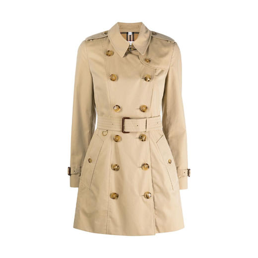BURBERRY 巴宝莉 女士棉质切尔西版型风衣 卡其色 8032081 A1366 商品图0