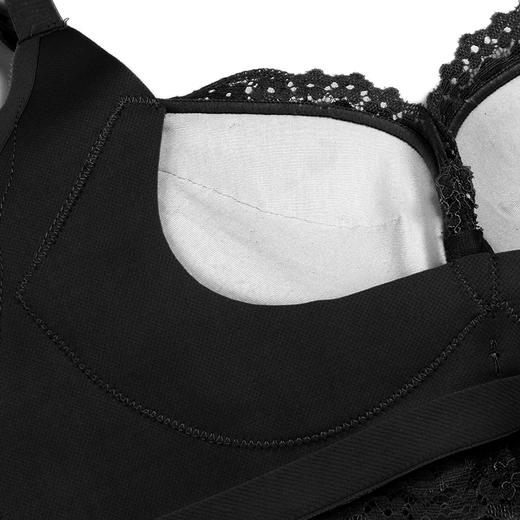 都市丽人自然舒适A杯适穿蕾丝无金属内衣加厚款3/4杯常规文胸无钢圈三排扣LB3AA3 商品图3