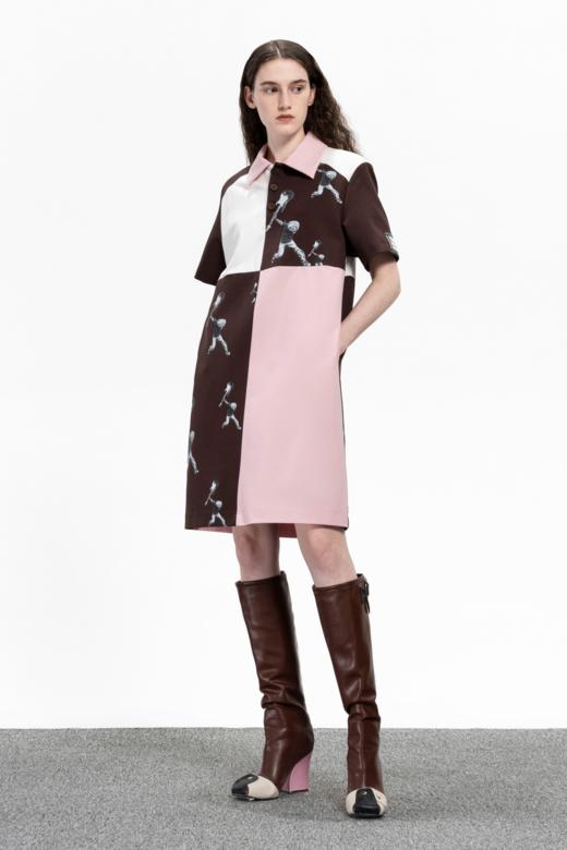 POLO拼色连衣裙 商品图0