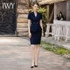 IWY/夏季藏青色西装套裙女薄款职业正装高级感商务通勤上班面试工作服CS1818 商品缩略图0