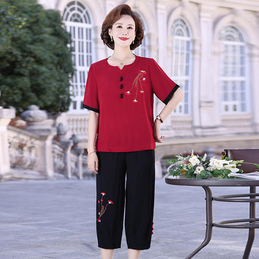 洋气时尚T恤，宽松大码短袖两件套ZQ-1812-587299 商品图0