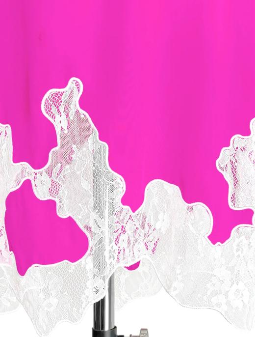 TYNVIE 蕾丝拼接裙摆半身裙-粉色 商品图5