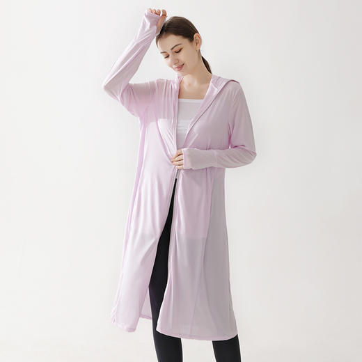 「五色可选！全身加长款」全身遮阳冰丝防晒衣女2023夏季新款连帽长款过膝防晒服薄外套上衣 商品图3