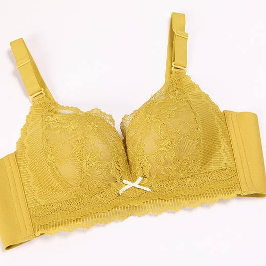 都市丽人聚拢升杯B杯适穿舒适更聚拢蕾丝无金属内衣中厚款3/4杯常规文胸树脂胶圈三排扣YB3AA7 商品图3