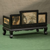 二十世纪 紫檀镶云石三弯腿五屏式罗汉床摆件 商品缩略图3