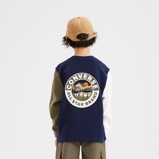 CONVERSE 匡威 秋 大童小童 长袖T恤 CNVN-LS-F138 商品图2