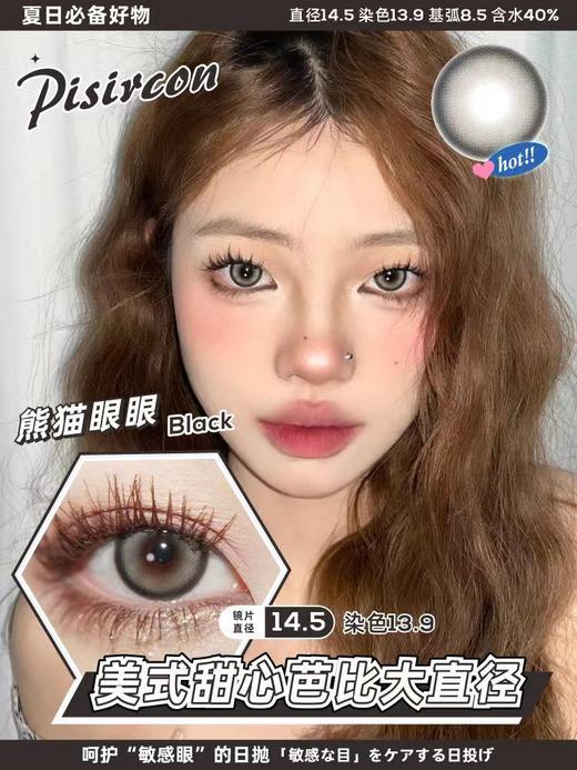 Pisircon 美瞳日抛 熊猫眼眼 直径14.5mm着色13.9mm 商品图6