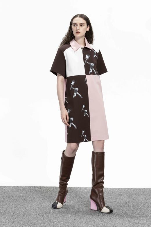 POLO拼色连衣裙 商品图1