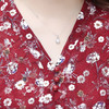 印花长裙时尚妈妈装短袖裙气质优雅中长款小花A字裙裙QYM-JJ-642309-Y 商品缩略图3