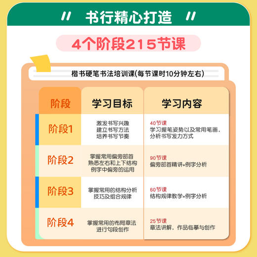 硬笔书法视频课楷书视频教程215节课时（每节课10分钟左右）+点评+解疑答惑 商品图1