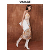 VIMAGE纬漫纪秋季新款扎染印花显瘦高腰性感连衣裙V2007605 商品缩略图3