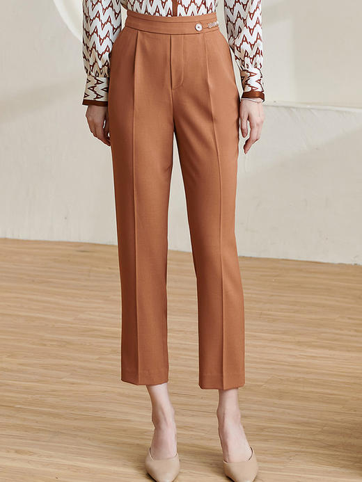 剩M 米思阳2026秋季新款百搭职业感直筒裤显高垂感显瘦纯色西装裤2195 商品图2