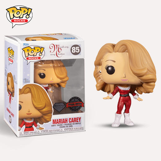 Funko POP! Rocks Mariah Carey Christmas 音乐摇滚明星玛丽亚·凯莉圣诞装扮闪粉限定款手办公仔摆件 58752 商品图2