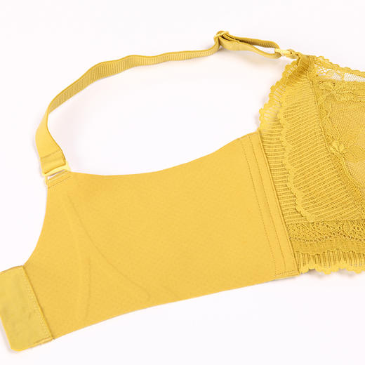 都市丽人聚拢升杯B杯适穿舒适更聚拢蕾丝无金属内衣中厚款3/4杯常规文胸树脂胶圈三排扣YB3AA7 商品图6